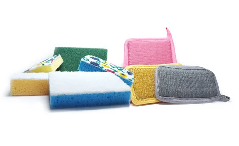 Kitchen and household cleaning sponges