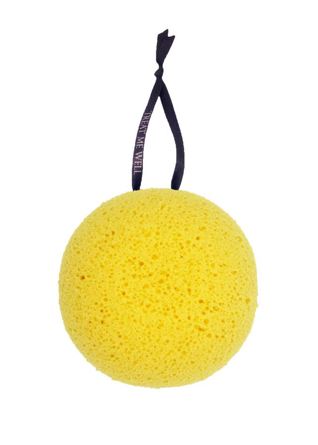 Bath sponge for the whole family small Yellow