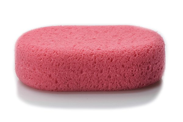 Bath sponge for the whole family Oval Red